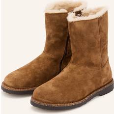 Dame - Grøn Snørestøvler Birkenstock Uppsala Zip Shearling Leve Dark Tea Sko - Brun