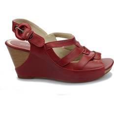 Clarks Dame Sandaler med hæl Clarks Elegant Læder Wedge Sandal - Sort