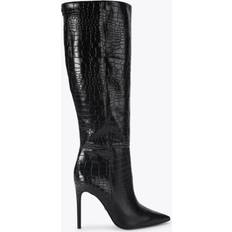 Stiletto - Women High Boots Kurt Geiger Tassa Leather Heeled Knee-High Boots - Black
