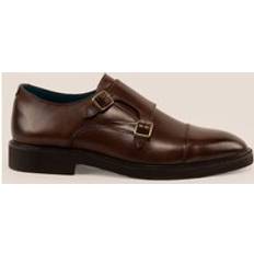 Brown Monks on sale Hyde Leather Monk Strap Shoes - Brown