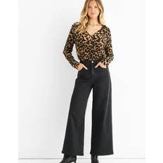 Brown - Women Shapewear & Under Garments Animal Wrap Jersey Bodysuit - Brown