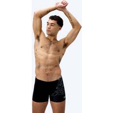 Herre - Syntetisk Badebukser Speedo HyperBoom V-Cut Aquashort - Sort/Grøn