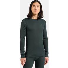 Grøn - Løb Toppe svedundertøj Odlo Base Layer Top Crew Neck Active Warm Eco - Grå