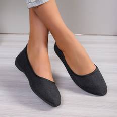 Low Shoes Temu Slip-On Ballet Flats Soft Fabric Casual Shoes - Red Blue