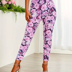 Florals - Women Tights & Stay-Ups Temu Floral Print High Waist Leggings - Casual