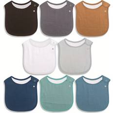 Drool Bibs Temu 8pcs Pure Gauze Crepe Absorbent