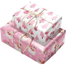 Shein 12pcs Pink Christmas Gift Wrapping Paper