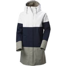 Grå - Polyamid Regnjakker & Regnslag Helly Hansen Koster Regnfrakke Dame - Hvid