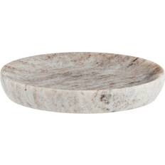 Marmorbricka Madam Stoltz Round Marmorbricka Beige Serveringsbricka