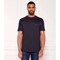Armani Exchange Men Tops Armani Exchange Small Logo Raised T-Shirt - Blue