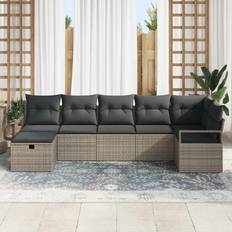 vidaXL 7 Personers Have Sofa Sæt Med Puder Grå Loungesæt