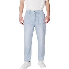 Casual Bomullsjeans Herr - Ljusblå