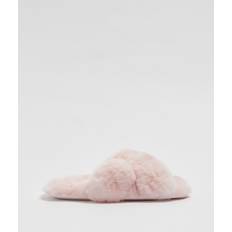Dame - Pink Hjemmesko Boux Avenue Pudderlyserøde Vamsede Hjemmesko Med Krydsende Remme