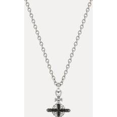 Vivienne Westwood Men Necklaces Vivienne Westwood Small Orb Rhodium-Plated Brass Crystal Necklace