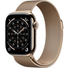 Apple watch guld Apple Watch Series 11, Titanium, 42mm, GPS + Cellular, Milanese Loop Gold