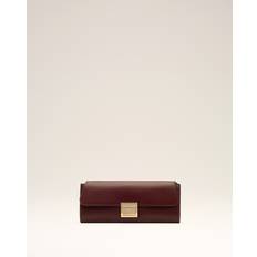 Unisex Clutches Ami Paris Burgundy Smooth Leather Mimi Pouch - Red
