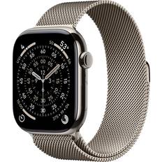 Stål Smartwatches Apple Watch Series 11, Titanium, 46mm, GPS + Cellular, Milanese Loop Natural