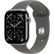 Apple Watch Series 11 Wearables Apple Watch Series 11, Natural Titanium, 46mm, GPS + Cellular, Sport Band Stone Grey