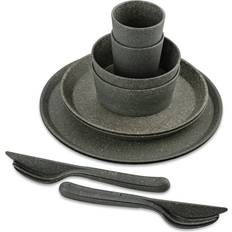Wood Dinner Sets Koziol Connect Helsinki Dark Grey Dinner Set 10pcs