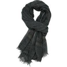 Stripes Scarfs Vehhe Soft Striped Men's Scarves Cotton Linen Yarn-dyed Long Shawl