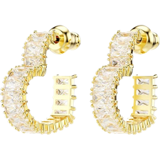 Swarovski Guld Örhängen Swarovski Matrix Örhängen - Vit/Guldfärgad