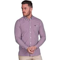 Oxford Shirts - Purple Raging Bull Long Sleeve Gingham Check Shirt
