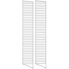 String Golvgavel 200x30 cm 2-pack Mörkgrå Hyllsystem