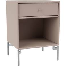 Montana Furniture Dream with Legs Mushroom/Chrome Bedside Table 30x35.4cm