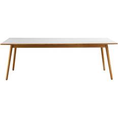 FDB Møbler C35C Light Grey/Natural/Matt lacquered Dining Table 95x220cm