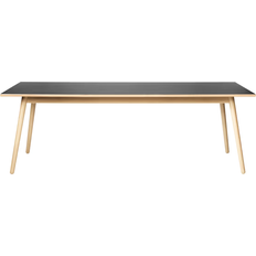 FDB Møbler C35C Natural/Black Dining Table 95x220cm