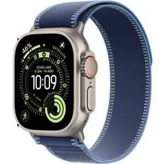 Apple Watch Ultra 3, Natural Titanium Case with Blue Trail Loop
