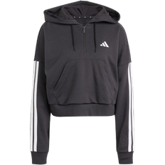 adidas Essentials 3-Ränder Fransk Terry Kvartsdragkedja - Förpackning Med Huva