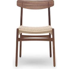 Brun - Valnød Køkkenstole Carl Hansen & Søn CH23 Oljad Valnöt Naturflätat Papperssnöre Køkkenstol 78.6cm