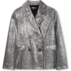 Girls Blazers Children's Clothing DKNY Girls Grey Sequin Embellished Blazer