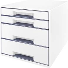 Letter Trays Leitz Wow Cube 4 Drawer Cabinet White
