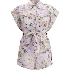 Multifarvet Jumpsuits & Overalls Zimmermann Linned Blomster Jumpsuit Dame - Flerfarvet