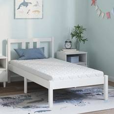 Madras med Kokoslag Hvid 160 x 80 cm PU Skum Skummadras