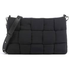 Bo Weaved Nylon Crossbody Bag - Black