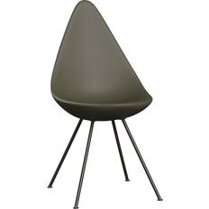 Fritz Hansen Dråben Pulverlakeret Stel Olive Green Brown Bronze Køkkenstol 88.5cm