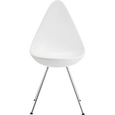 Fritz Hansen Dråben Krom Stel Hvid Køkkenstol 88.5cm