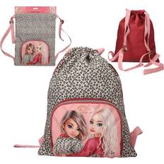 Leoheart Idrætstaske Gymnastiktaske Til Børn - Leopard Bær Rød Pink