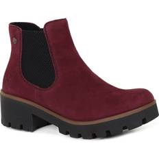 Rieker Women Chelsea Boots Rieker Acorn II Womens Chelsea Boots - Blackberry Suede