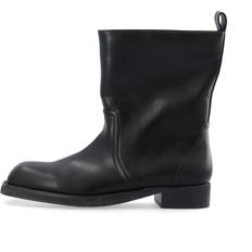 Blokhæl - Imiteret læder Støvler Bianco Biajesse Mid Pull On Boot Faux Leather Støvletter - Black