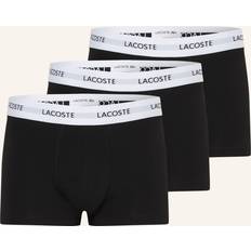Lacoste Ventilerande Underkläder Lacoste 3-Pack Stretch Cotton Trunks - Black