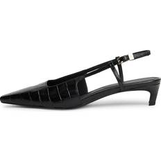 Tommy Hilfiger Pumps Tommy Hilfiger Slingbacks Croc Slanted Heel - Svart