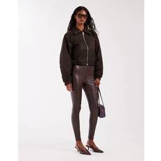New Look PU Leggings - Dark Brown