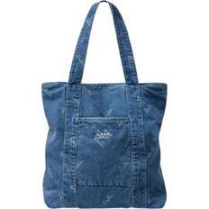 Lala Berlin Tote Bag & Shopper tasker Lala Berlin Tote Carmela Printed Logo Denim Net - Blue Denim