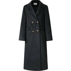 V-Neck Coats Pepe Jeans Taylor Coat Casual Wool - Grey
