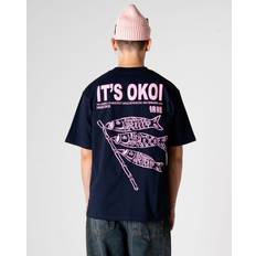 Woodbird T-shirts Woodbird Baine Koi T-shirt Bluser T-shirt - Dark Navy