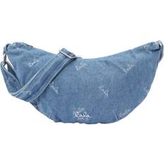 Lala Berlin Tasker Lala Berlin Small Shoulderbag Gili Printed Logo Denim - Blue Denim